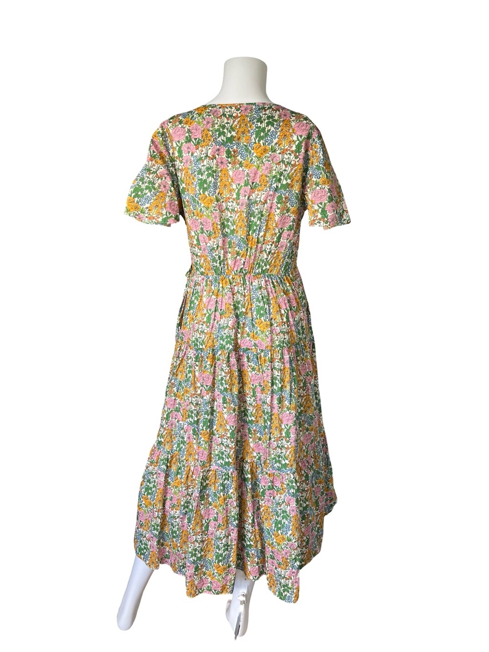 J Crew x Liberty Fabric faux wrap Dress Floral Print Cotton Womens Size 10 - Picture 2 of 12